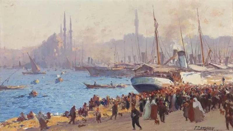 La riva di Galata, Costantinopoli